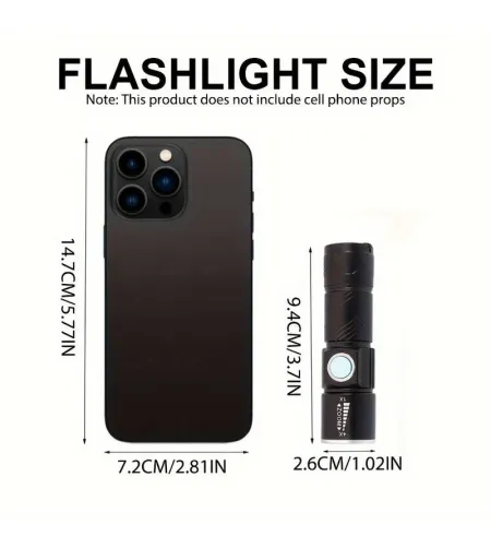 UV ultraviolett LED taskulamp 395 nM koos zoomiga