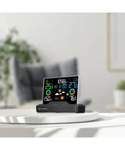 BRESSER Radio-Controlled Colour Weather Station with Frameless Display