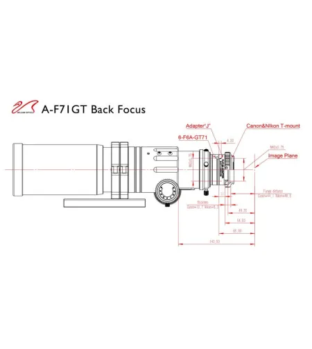 William Optics Apochromatic refractor AP 71/420 Gran Turismo GT 71 OTA