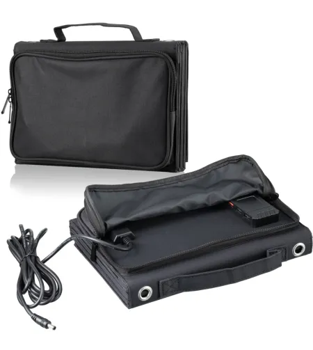 BRESSER mobilais saules enerģijas lādētājs 40 vati ar USB un līdzstrāvas izeju