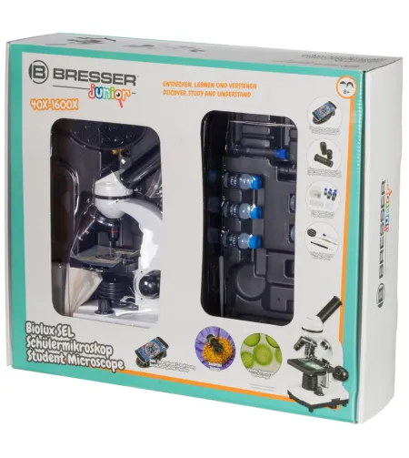 Mikroskopas BRESSER JUNIOR Biolux SEL Student su kietų dėklu