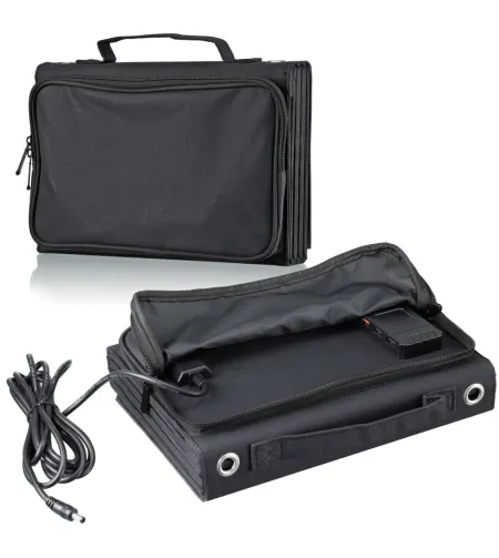 BRESSER mobilais saules lādētājs 60 vatu ar USB un līdzstrāvas izeju