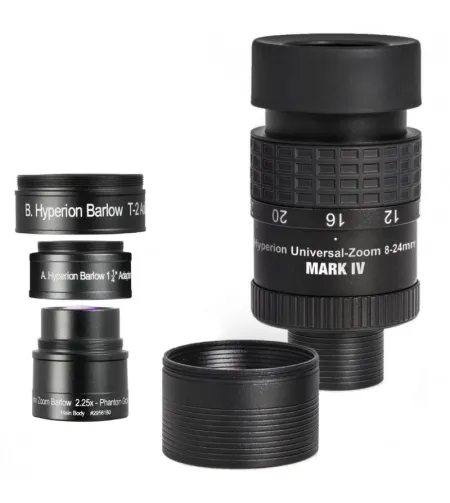 Baader Hyperion Universal Mark IV zoom eyepiece + zoom Barlow lens set