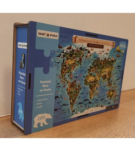 Maailma taimestik ja loomastik. Interaktiivne puidust pusle