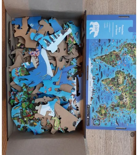 Maailma taimestik ja loomastik. Interaktiivne puidust pusle