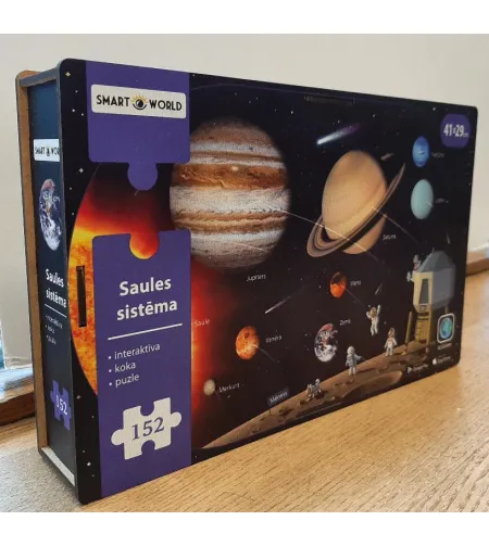 Päikesesüsteem. Interaktiivne puidust pusle Läti