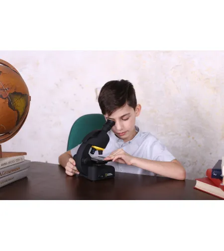 Mikroskops National Geographic 40x -640x ar eksperimenta komplektu un viedtālruņa adapteri