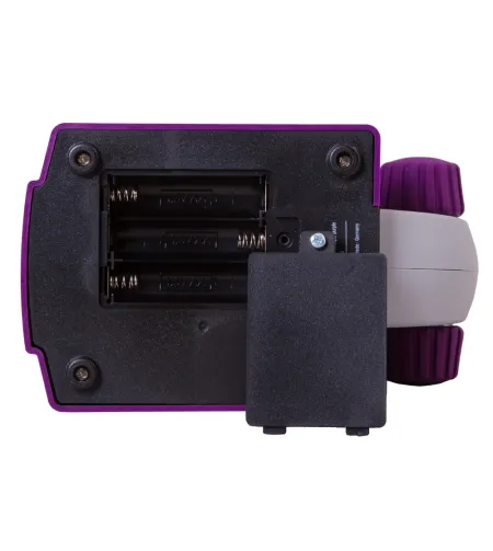 Microscope, Bresser Junior 40x-640x, violet with experiment kit, with phone adaptor