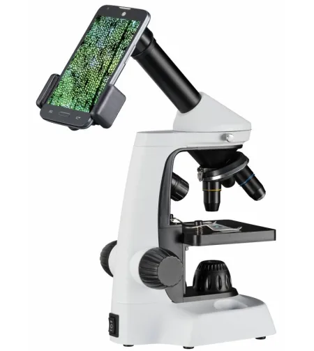 Mikroskops Bresser Junior Biolux Student 40x-2000x ar eksperimentālo komplektu un viedtālr
