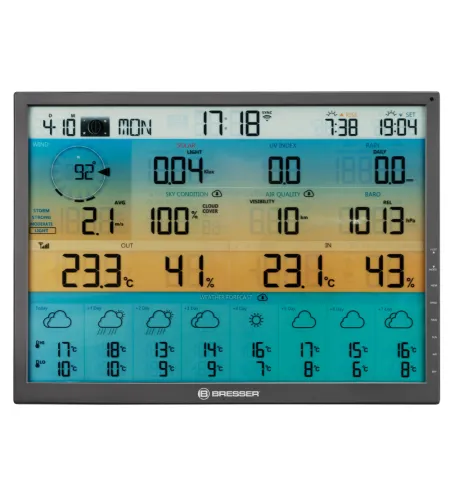 BRESSER 8-päevane 4CAST XL WIFI ilmakeskus 7-in-1