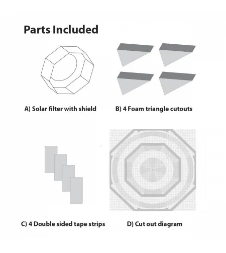 Teleskopo saulės filtras EXPLORE SCIENTIFIC Sun Catcher 150-160mm