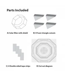 Telescope Solar Filter EXPLORE SCIENTIFIC for 200-280mm