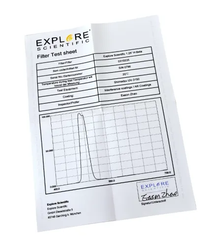 EXPLORE SCIENTIFIC 1.25" H-BETA NEBULA FILTER