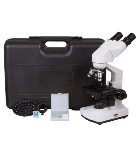Stereomikroskopas Bresser Erudit Basic Bino 40X-400X su išmaniųjų telefonų adapteriu
