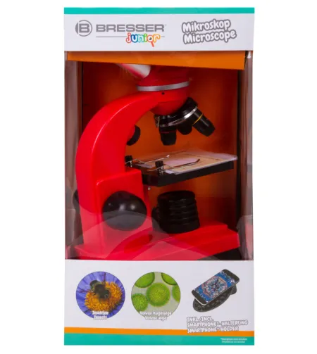 Микроскоп Bresser Junior Biolux SEL 40–1600x, красный