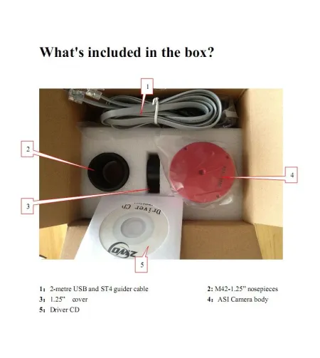 Teleskopa kamera ASI 120 MC-S Color, ZWO