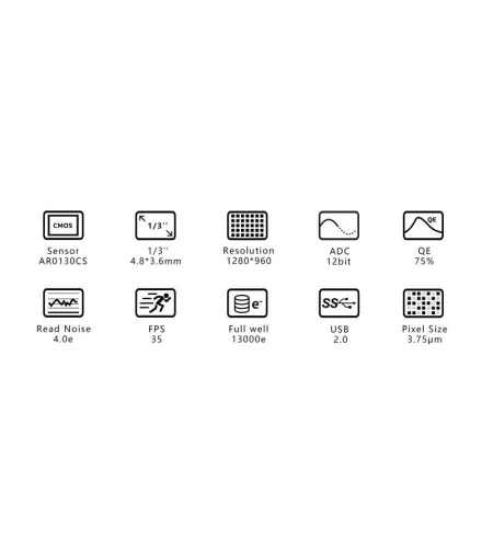 Teleskopa kamera ASI 120MM Mini Mono, ZWO