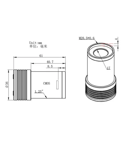 Kamera teleskopiem ASI 174 MM Mini Mono, ZWO