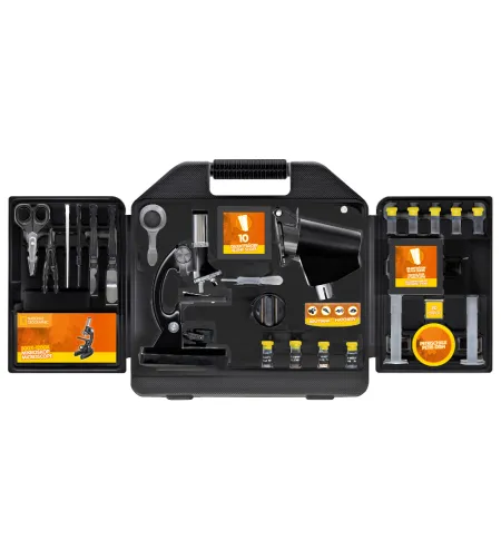 Mikroskops 300x-1200x ar cieto kārbu, NATIONAL GEOGRAPHIC