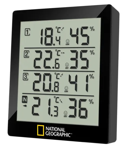 Termo / hüdromeeter, must, 4 mõõtmistulemust, NATIONAL GEOGRAPHIC