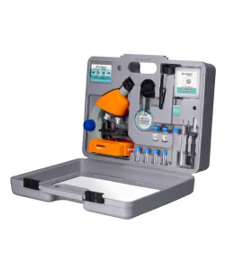 Mikroskops 40x-640x ar piederumiem un cieto kārbu, BRESSER Junior