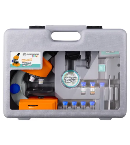 Микроскоп 40x-640x с принадлежностями и жесткой коробкой, BRESSER Junior