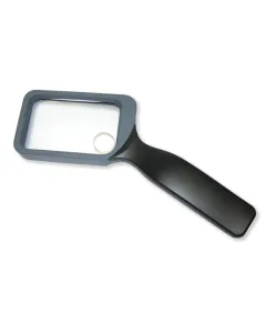 Carson 2X (85 x 50 mm) magnifying glass with handle and 8x spot