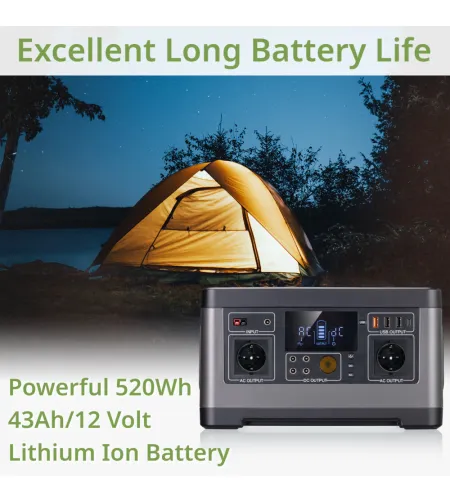 BRESSER Portable Power Station 500 Watt