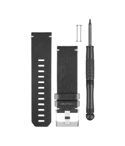 Acc, quatix 3 Black Leather Strap