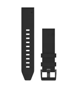 Acc,fenix 5 Plus 22mm QuickFit Black Leather Band