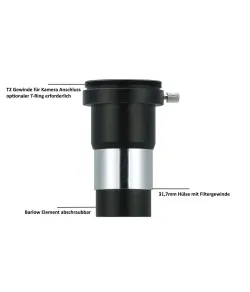 Vixen 2x Barlow lēca ar T2 vītni