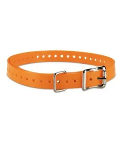 ACC,COLLAR STRAP,3/4",SQ-BUCKLE,TUCK-RING,NICKEL,ORANGE
