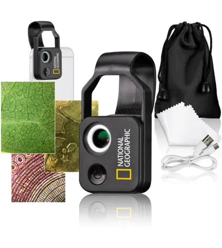 Taskumikroskoop CPL-ga, 200x, NATIONAL GEOGRAPHIC