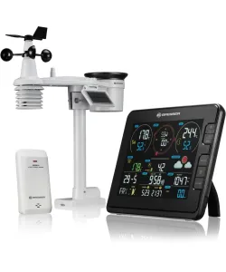 BRESSER profesionālā 7-in-1 Wi-Fi meteoroloģiskā stacija ar gaismas intensitātes un UV