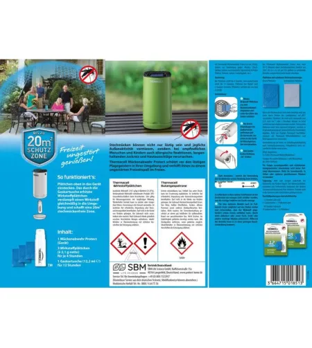 Thermacell Mosquito repellent lantern (1 gaasikassett + 3 plaati)