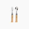 Picnic set with fork, spoon and Knife Nr.8 Stainless steel Opinel