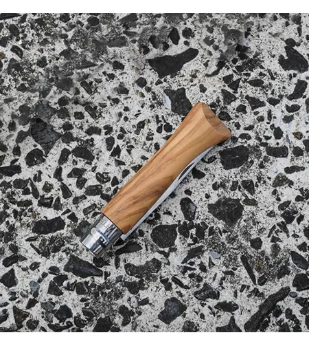 Нож №. 06, Нержавеющая сталь, Оливковое дерево, Опинель