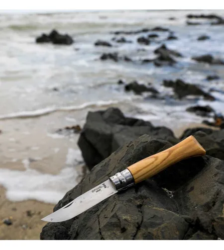 Нож №. 06, Нержавеющая сталь, Оливковое дерево, Опинель