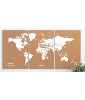 Пробковая карта M - Белый Miss Wood