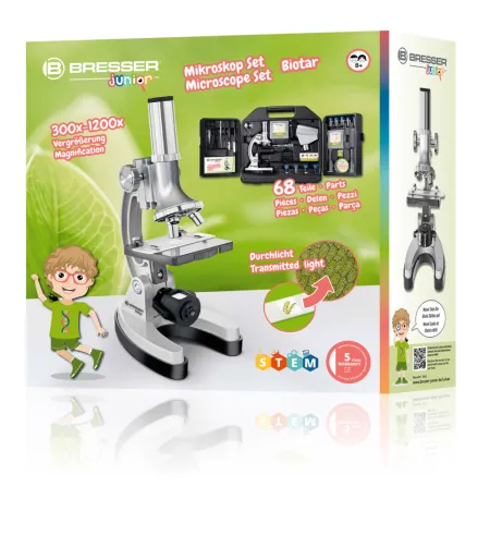 Microscope Bresser Junior Biotar 300x-1200x with experiment kit