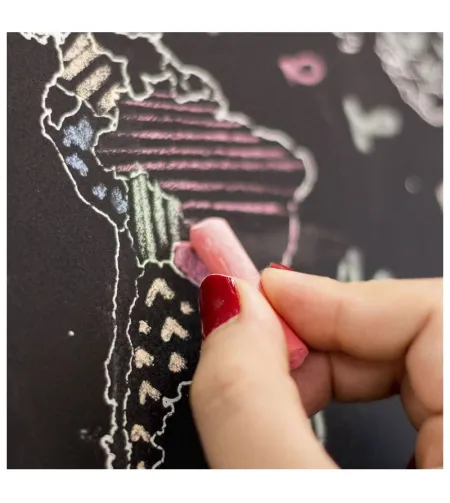 Miss Woodi maailmakaart, kriiditahvel L