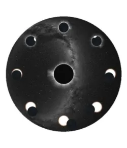 Visiškas saulės užtemimas Planetariumo diskas