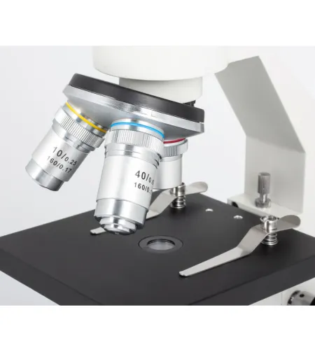 Motic mikroskops SFC-100 FLED mono DIN ahromatisks 40x-400x LED ar baterijām