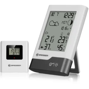 BRESSER mājas meteoroloģiskā stacija balta/pelēka