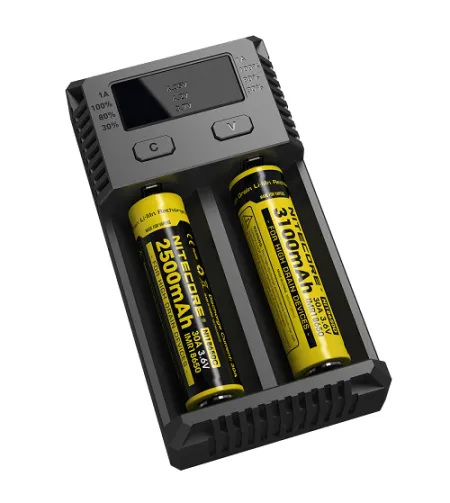 Nitecore Intellicharger i2 Jauns 2-slotu litija jonu NiMH universālais akumulatora lādētāj