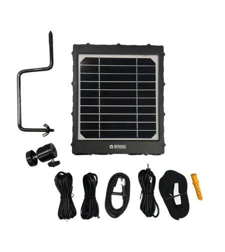 Burrel solar panel with internal battery