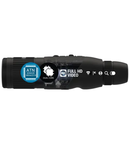 Smart Ultra HD Day/Night Binoculars w/ Laser Rangefinder ATN BINOX 4K 4-16X