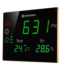 BRESSER CO2 mõõtmisseade Smile XXL koos valgusfoori ja eriti suure LED-ekraaniga