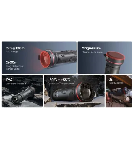 Termokamera HIKMICRO FALCON FQ50L 2.0 (ar attāluma mērītāju)