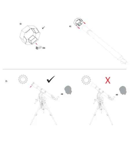 Päikesefilter 60-80mm teleskoopidele,  Sun Catcher, EXPLORE SCIENTIFIC